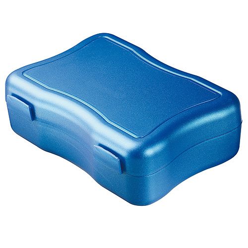 Broodtrommel Wave Groot-Metallic Blauw, #386fa8-1 kleur