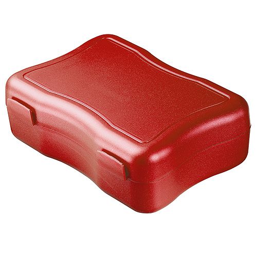 Broodtrommel Wave Groot-Metallic Rood, #bb3d48-1 kleur