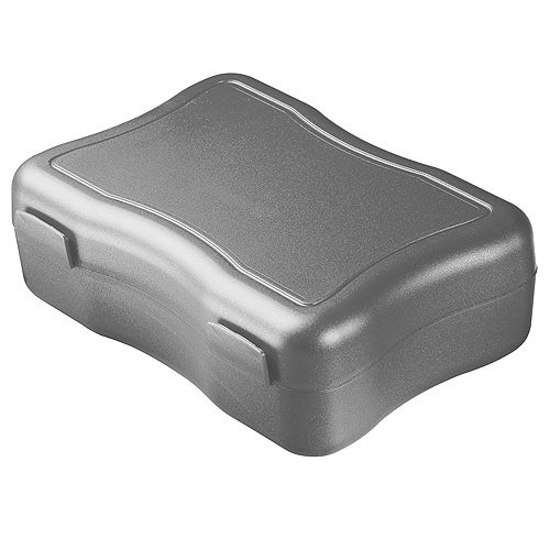 Broodtrommel Wave Groot-Metallic Zilver, #888888-1 kleur