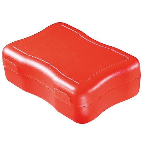 Broodtrommel Wave Groot-1 kleur-Rood, #e10c13