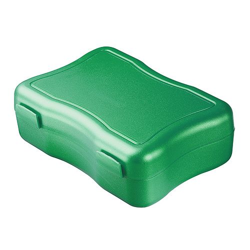 Broodtrommel Wave Middel-1 kleur-Metallic Groen, #3a9083