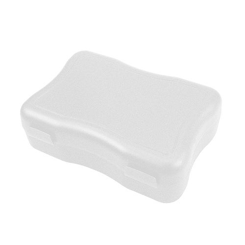 Broodtrommel Wave Middel-1 kleur-Wit, #FFFFFF
