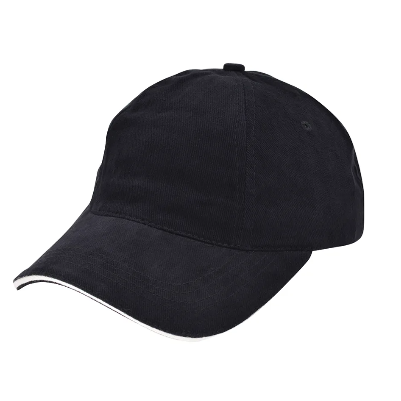 Brushed Promo Cap-Zwart/naturel
