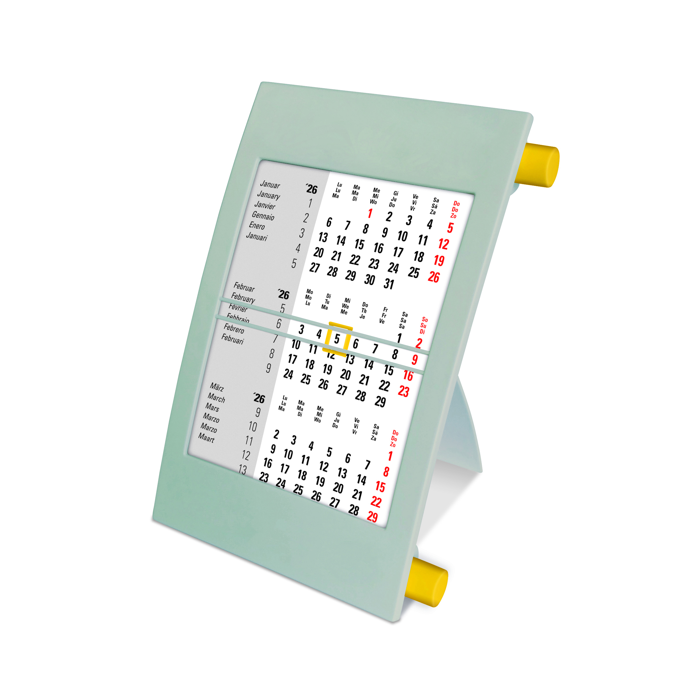 Bureaukalender Classic-Grijs