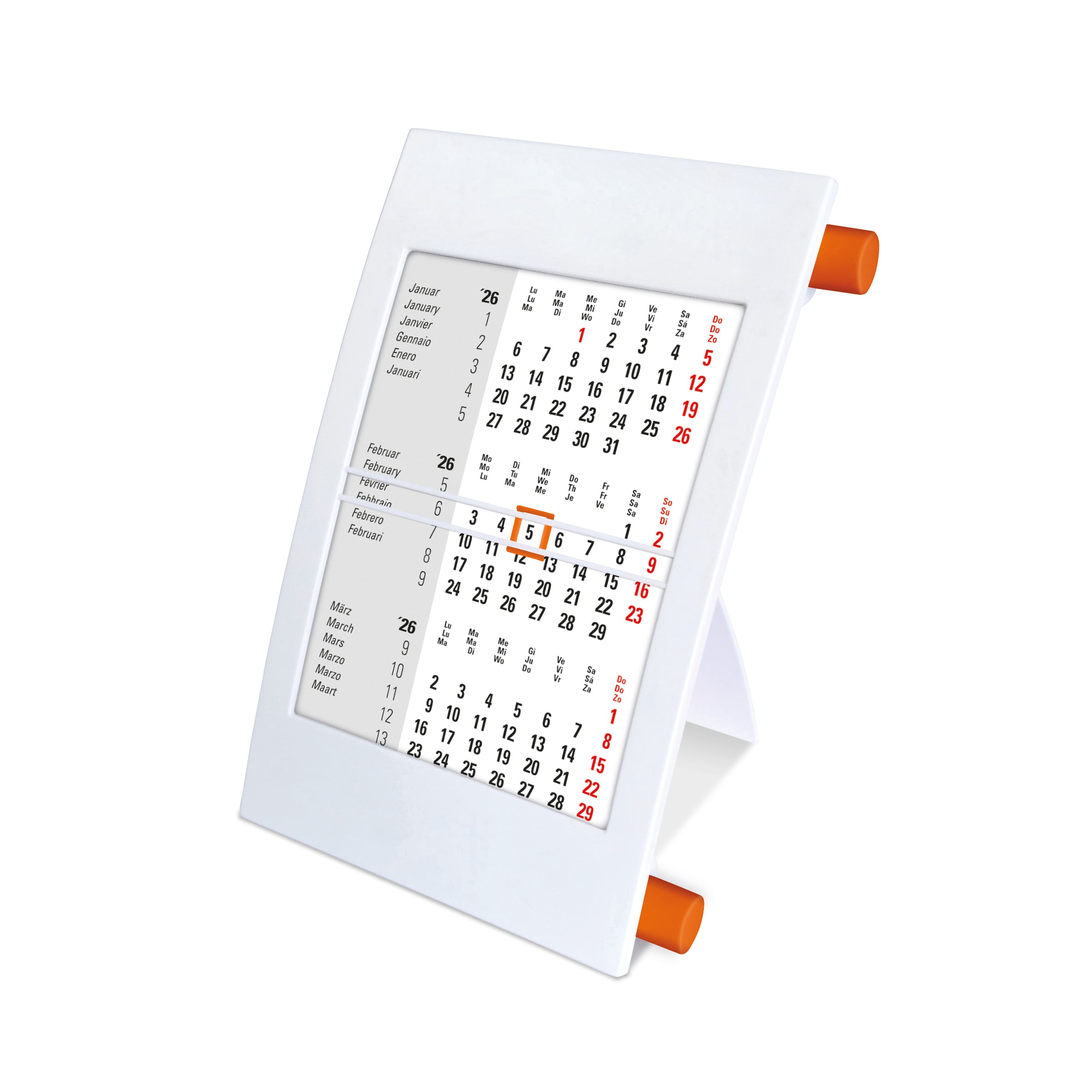 Bureaukalender Classic-Wit
