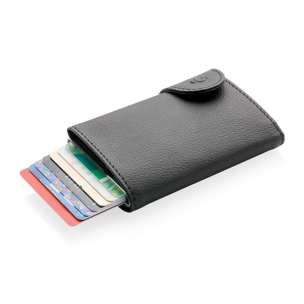 C-Secure aluminium RFID kaarthouder & portemonnee-Zwart
