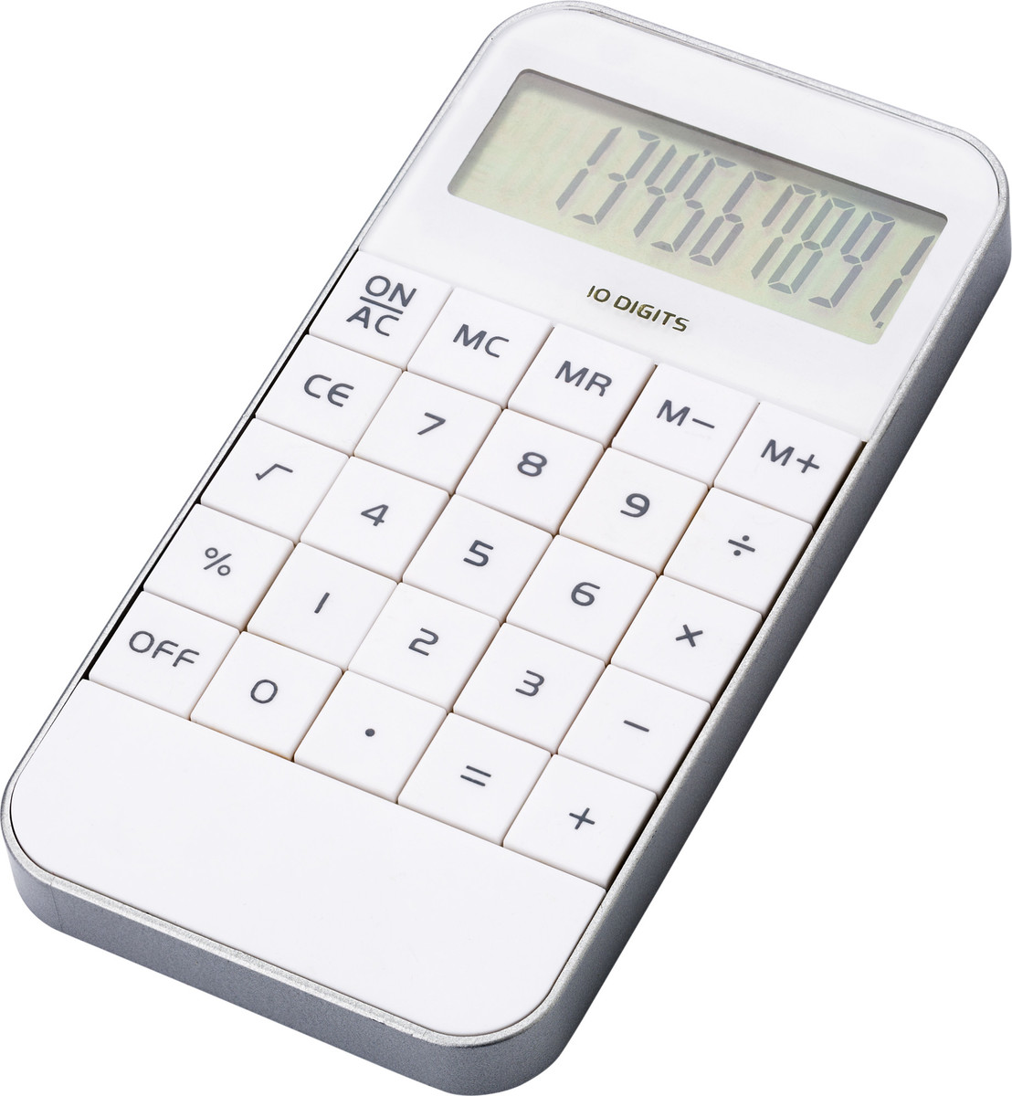 Calculator in vorm van telefoon, 10-digits-Wit
