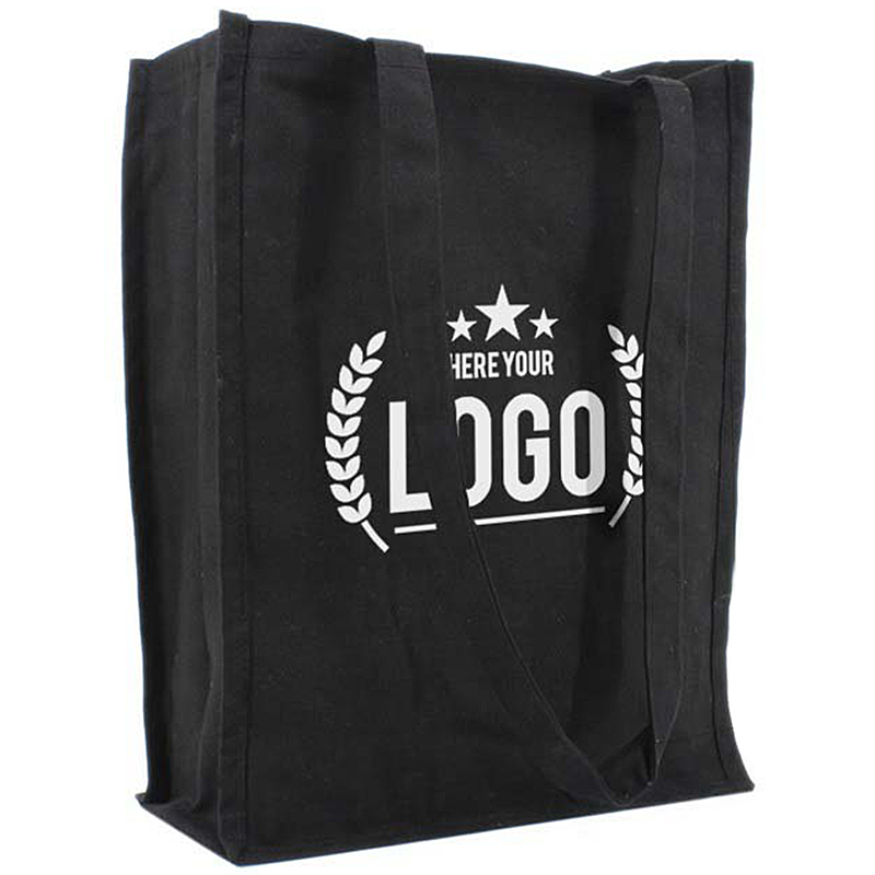 Canvas tas staand zwart-Zwart