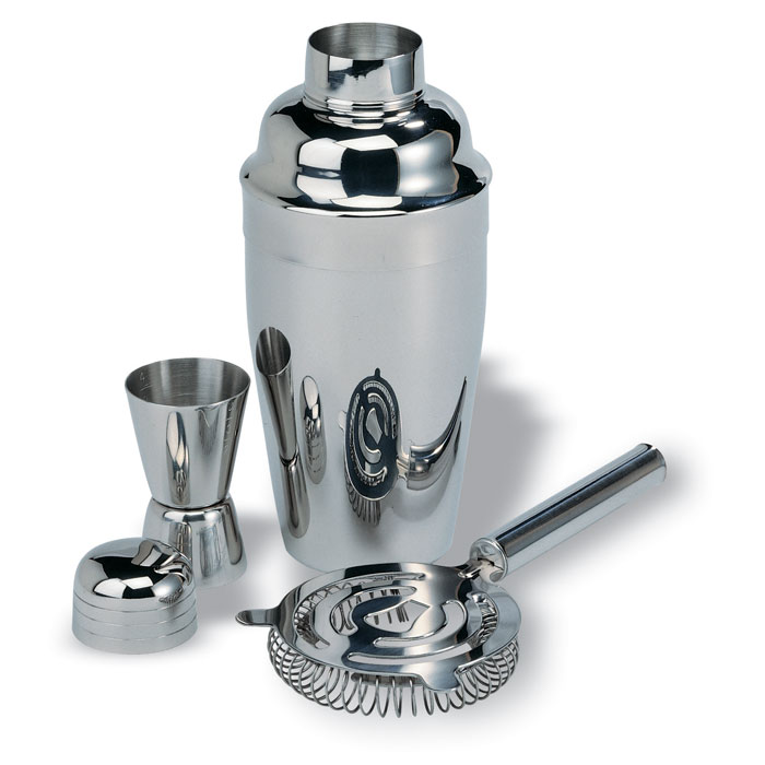 Chroomkleurige cocktailset-Glanzend zilver-Zonder opdruk