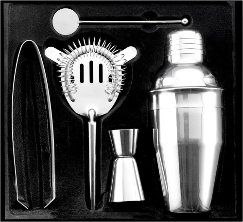 Cocktailset met accessoires en geschenkverpakking-Zilver-Zonder opdruk