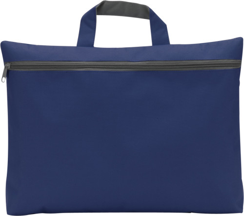 Conferentie tas met handvat en ritssluiting-Blauw-Zonder opdruk
