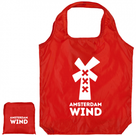 Recycle bag winkeltas - rPET polyester - 190T - 46 x 12 x 42 cm - vastgestikt opvouwzakje