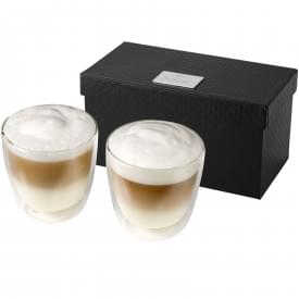 Boda koffieset 200ml - borosilicaatglas - 2 transparante koffiemokken - geschenkverpakking