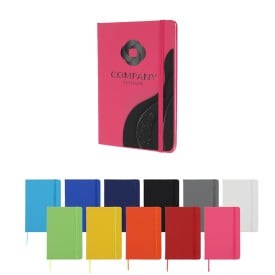 Flow notitieboek - A6 - PU - 96 vellen - gelinieerd - bijpassende elastische band en lint