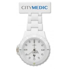 Analoog zusterhorloge - kunststof - inclusief knoopcel batterij