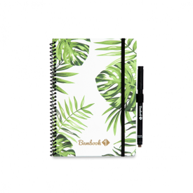 Bambook original notitieboek - A5 - bamboe - 20 vellen - uitwisbaar - inclusief stift en penloop