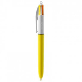 BIC® 4 Colours® balpen - kunststof - rood / oranje / geel / lichtgeel