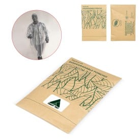 Biologisch afbreekbare regenponcho - 127x100 cm - bio PE kunststof 