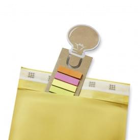 Idea boekenlegger met memo blaadjes - papier - diverse kleuren - boekenlegger in lampvorm