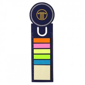 Clay boekenlegger met memo's - karton - diverse kleuren - boekenlegger met liniaal