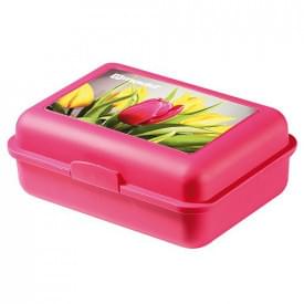 Schoolbox broodtrommel - kunststof - met kliksluiting - met fotoprint