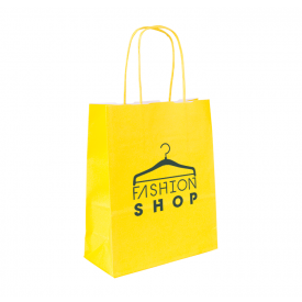 Budget papieren tas 100 g/m² - A5 - diverse kleuren - gedraaid koord