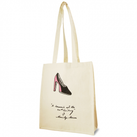 Shopper - canvas - 300g/m² - 32 x 40 x 13 cm - lange hengsels - binnenzijde gelamineerd