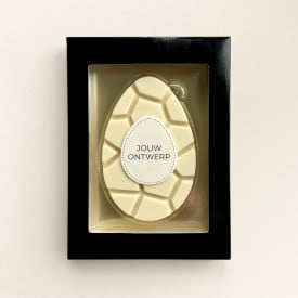 Chocolade paasei - 95 gram - wit - geschenkdoos 