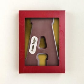 Chocoladeletter - 200 gram - melk met marsepein - A t/m Z