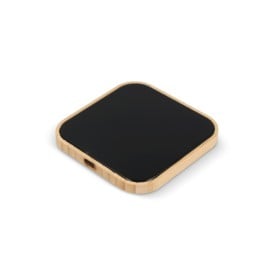 Oplader - 10W - bamboe en glas - draadloos - 90 cm oplaadkabel