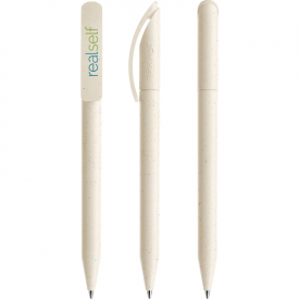 Prodir DS3 balpen - biologisch afbreekbaar kunststof - zwarte, blauwe inkt - QR code