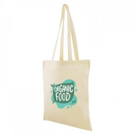 Katoenen draagtas - katoen - 150 g/m2 - 38 x 42 cm - ecru - Oeko-tex - lange hengsels