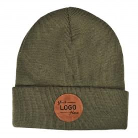 Nilton's gebreide muts - acryl - PU label - met omslag