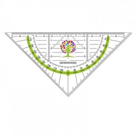 Michiel geodriehoek - kunststof - 16 cm - gradenboog