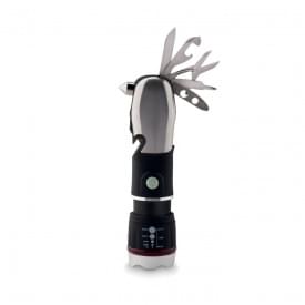 Hamlight multitool - aluminium - zaklamp - LED - 9 delen