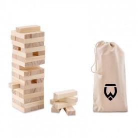 Pisa torenspel - hout - verpakt in katoenen zakje
