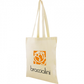 HIll katoenen draagtas - katoen - 136 g/m2 - 38 x 42 cm - ecru - Oeko-tex - lange hengsels