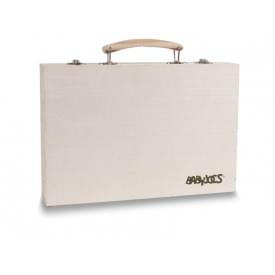 66-delige kunstenaarsset - hout - in doos