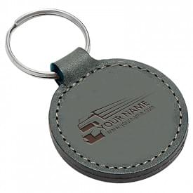 Ronde sleutelhanger - kunstleer