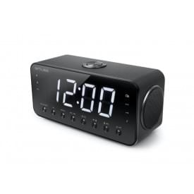 Muse wekkerradio - kunststof - groot scherm - AUX-aansluiting - met batterij