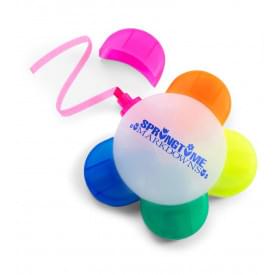 Markeerstift bloem - kunststof - 5 kleuren