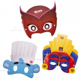 Feestmasker - 23 x 23 cm - karton 275 g/m² - op een stokje