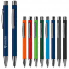 New York balpen - metaal - blauwe inkt - rubberised soft touch afwerking