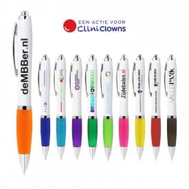 Nash balpen - kunststof - blauwe inkt - gekleurde grip - soft grip