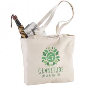 Ningbo shopper - canvas - 320g/m² - 47 x 30,5 x 11 cm - met ritssluiting - lange hengsels