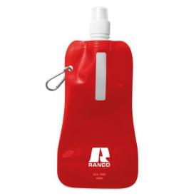 Opvouwbare drinkfles 480 ml - rPET - draaidop met karabijnhaak