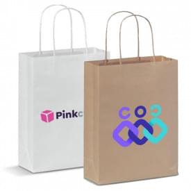 Papieren tas 90 g/m² - A5 - bruin - gedraaid koord