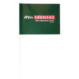 Papieren vlaggetjes - 21 x 31 cm - papier 120 g/m² vlamwerend - aan stokje 