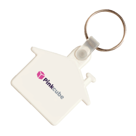 Huis sleutelhanger - kunststof - 4.5 cm