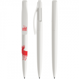 Prodir DS2 balpen - gerecycled kunststof - zwarte, blauwe inkt - polished - QR code